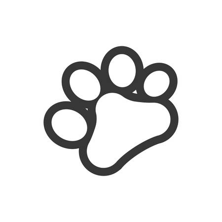 foot print dog love pet animal icon. Isolated and flat illustration. Vector graphicのイラスト素材