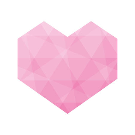 heart polygonal love romantic passion icon. Isolated and flat illustration. Vector graphicのイラスト素材