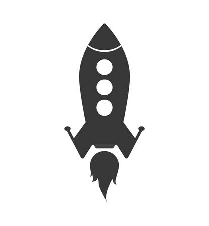 Rocket spaceship science technology icon. Isolated and flat illustration. Vector graphicのイラスト素材