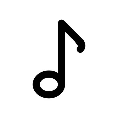 music note melody sound icon. Isolated and flat illustration. Vector graphicのイラスト素材