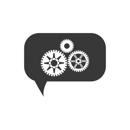 cog gear bubble machine part technology icon. Isolated and flat illustration. Vector graphicのイラスト素材