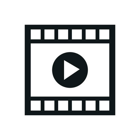 film strip play movie cinema icon. Isolated and flat illustration. Vector graphicのイラスト素材
