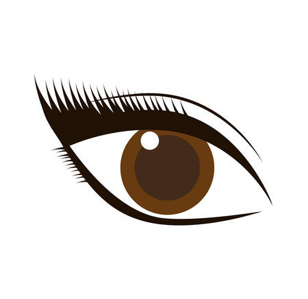 eye female look vision optical  icon. Isolated and flat illustration. Vector graphicのイラスト素材