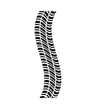 print wheel tire shape black icon. Isolated and flat illustration. Vector graphicのイラスト素材