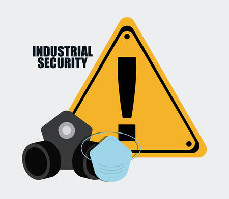 Gas mask road sign icon. Industrial Security. Colorfull Vector illustrationのイラスト素材