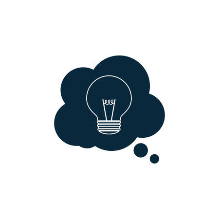 light bulb bubble big idea creative icon. Isolated and flat illustration.のイラスト素材