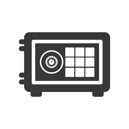 strongbox silhouette money financial icon. Isolated and flat illustration. Vector graphicのイラスト素材