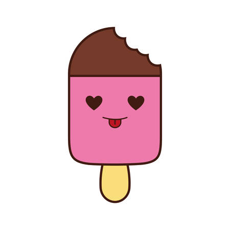 ice cream  dessert cartoon happy icon. Isolated and flat illustration. Vector graphicのイラスト素材
