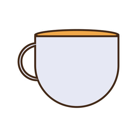 Coffee mug breakfast food menu icon. Isolated and flat vecctor illustrationのイラスト素材
