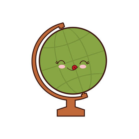 global sphere class school instrument icon. Isolated and flat illustrationのイラスト素材