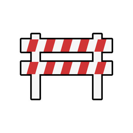 barrier industrial security safety icon. Isolated and flat illustrationのイラスト素材