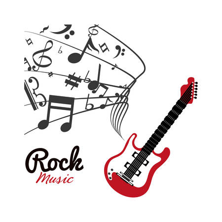 guitar music sound instrument icon. Flat and Colorful illustration. Vector illustrationのイラスト素材