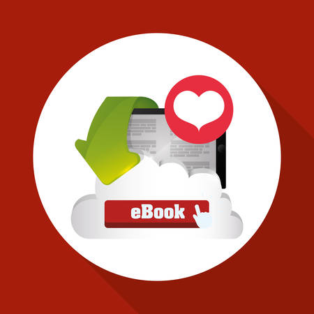 eBook concept with icon designのイラスト素材