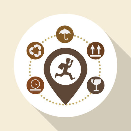 Delivery concept with icon designのイラスト素材