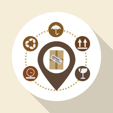 Delivery concept with icon designのイラスト素材