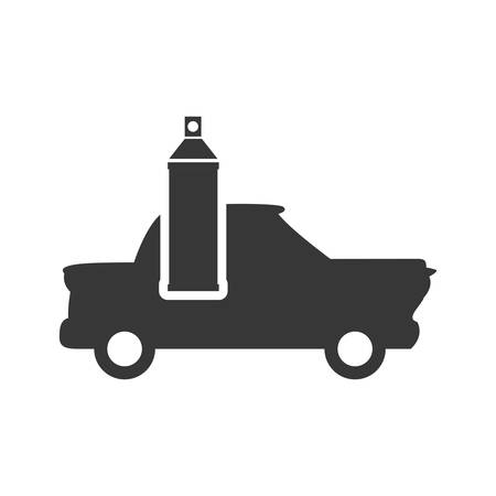 paint splash tool repair car automobile silhouette icon. Flat and Isolated design. Vector illustrationのイラスト素材