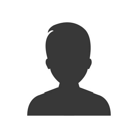 man male avatar silhouette person icon. Isolated and flat illustration. Vector graphicのイラスト素材