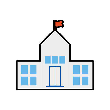 building school education icon. Isolated and flat illustration. Vector graphicのイラスト素材