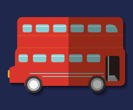 bus london england landmark patriotic british culture icon. Colorful design. Vector illustrationのイラスト素材