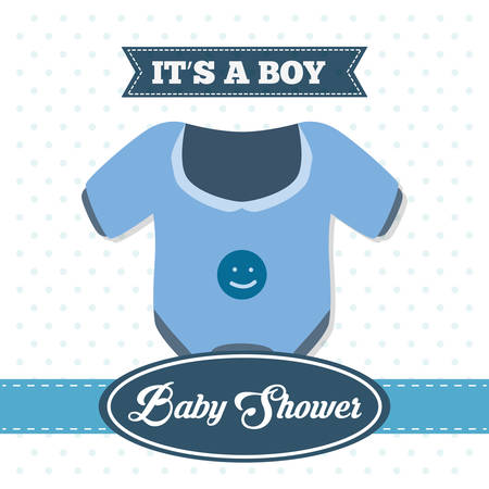 Baby cloth icon. Baby shower invitation card. Colorful design. Vector illustrationのイラスト素材