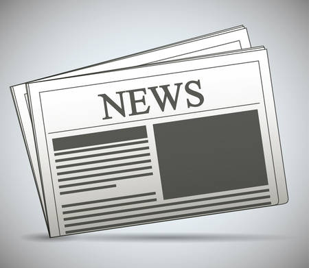 newspaper icon. News communication and media theme. Isolated design. Vector illustrationのイラスト素材