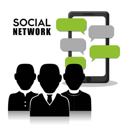 Social network man people business global networking mesaageのイラスト素材