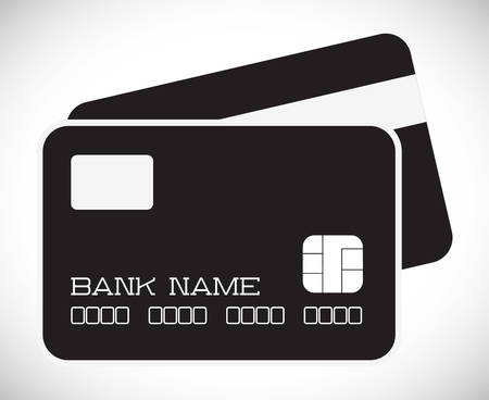 Credit card icon. Money payment market and buy theme. Isolated design. Vector illustrationのイラスト素材