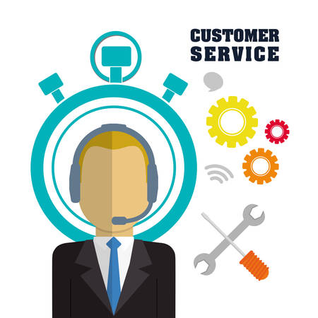 customer support service icons vector illustration designのイラスト素材