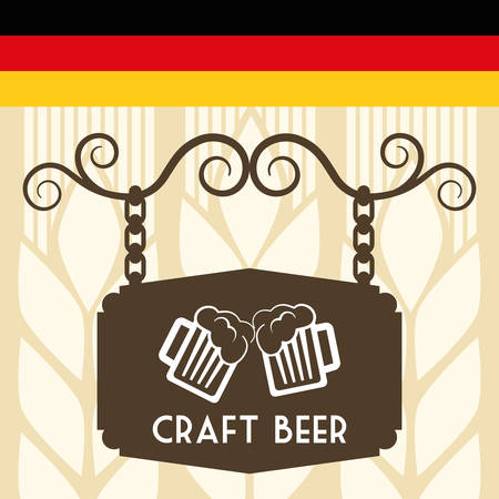 premium quality craft brew beer vector illustration designのイラスト素材