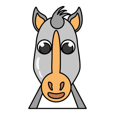 horse animal farm isolated icon vector illustration designのイラスト素材
