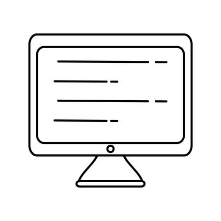 desktop computer technology isolated icon vector illustration designのイラスト素材
