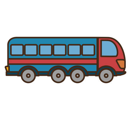 bus public transport isolated icon vector illustration designのイラスト素材