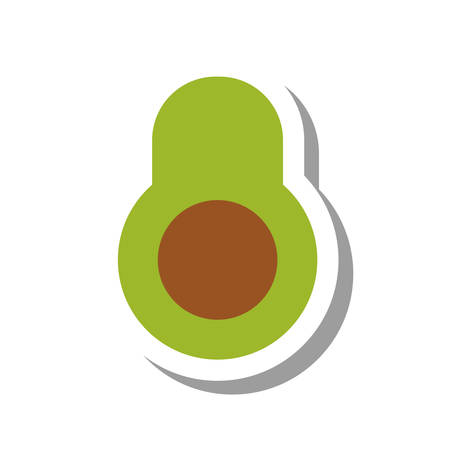 avocado vegetable healthy icon vector illustration designのイラスト素材