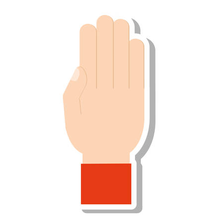 hand human user isolated icon vector illustration designのイラスト素材