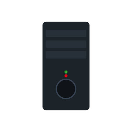 tower cpu isolated icon vector illustration designのイラスト素材