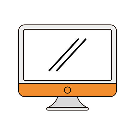 monitor computer isolated icon vector illustration designのイラスト素材