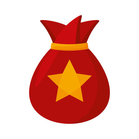 christmas gift bag isolated icon vector illustration designのイラスト素材