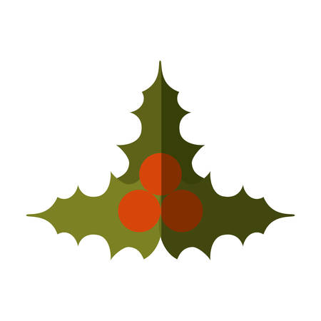 christmas leafs isolated icon vector illustration designのイラスト素材