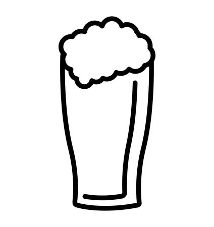 fresh beer glass isolated icon vector illustration designのイラスト素材