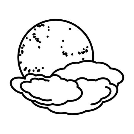 moon climate night isolated icon vector illustration designのイラスト素材