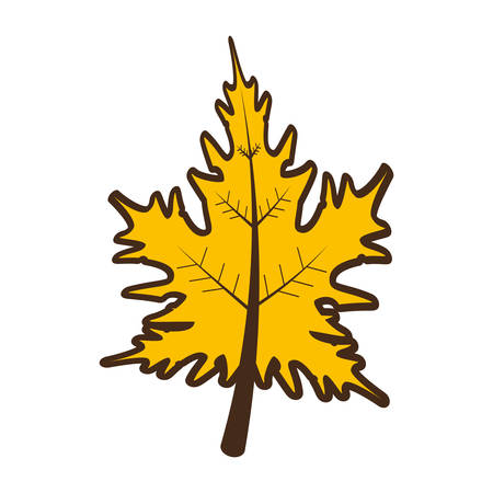 leaf autumn isolated icon vector illustration designのイラスト素材