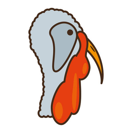 turkey bird thanksgiving icon vector illustration designのイラスト素材