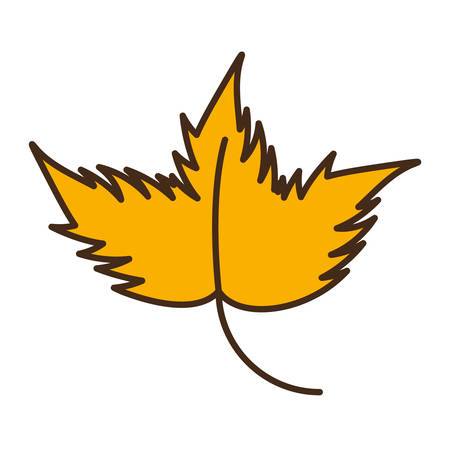 leaf autumn isolated icon vector illustration designのイラスト素材