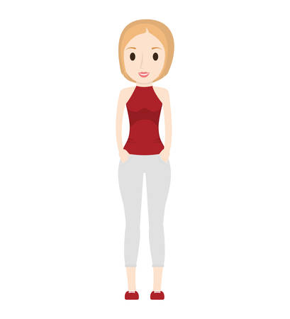 woman female avatar isolated vector illustration designのイラスト素材