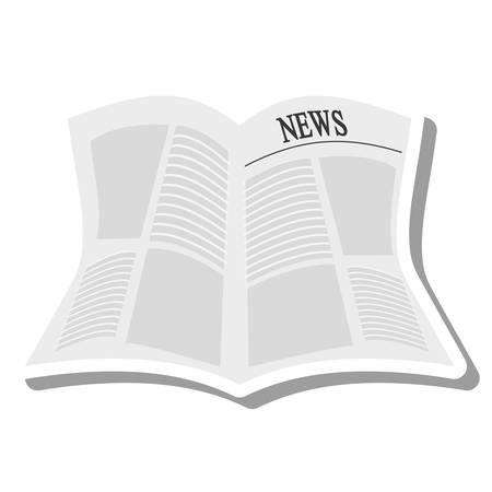 news paper information isolated icon vector illustration designのイラスト素材