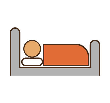 person sleep hotel service vector illustration designのイラスト素材