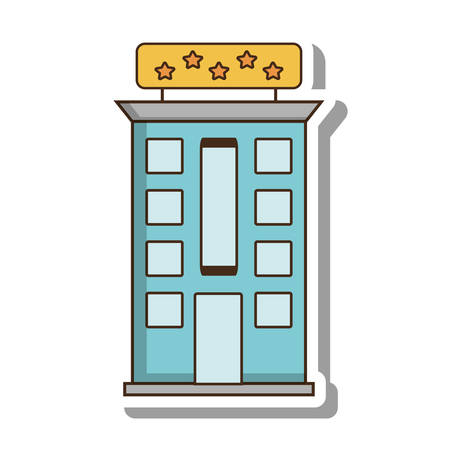 hotel building place isolated icon vector illustration designのイラスト素材