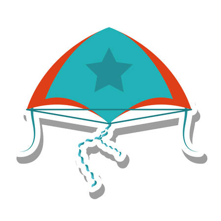 beautiful kite flying isolated icon vector illustration designのイラスト素材