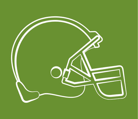 Helmet icon. American football sport hobby and competition theme. Colorful design. Vector illustrationのイラスト素材
