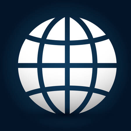 Global communication icon. planet earth world globe and internet theme. Vector illustrationのイラスト素材